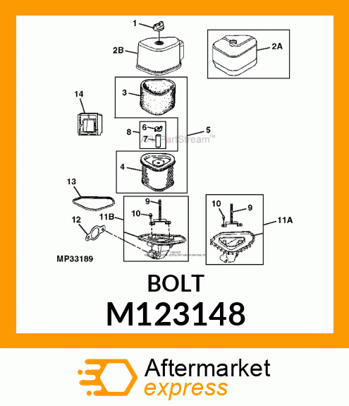 STUD, STUD, MOUNTING PLATE M123148