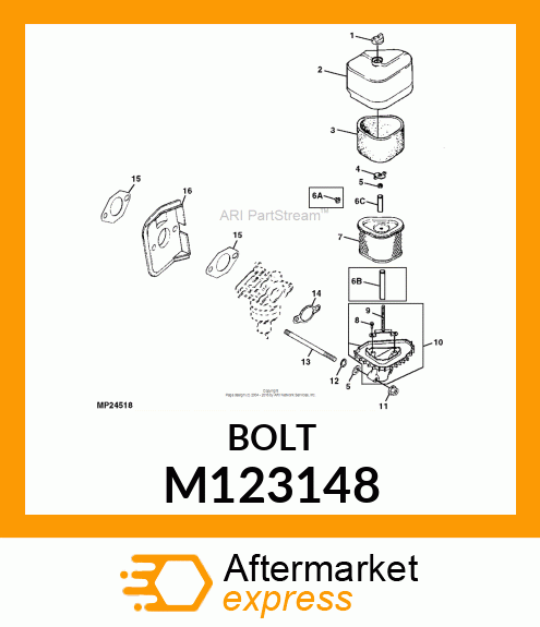 STUD, STUD, MOUNTING PLATE M123148