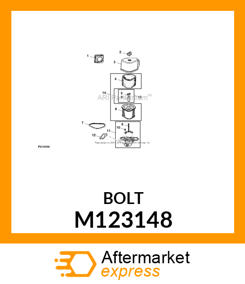 STUD, STUD, MOUNTING PLATE M123148