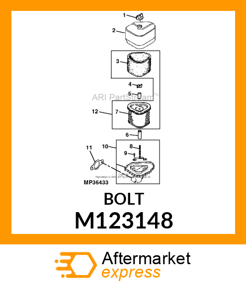 STUD, STUD, MOUNTING PLATE M123148