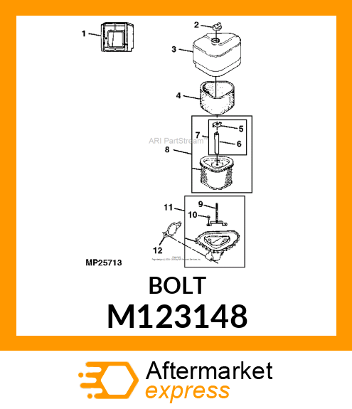 STUD, STUD, MOUNTING PLATE M123148