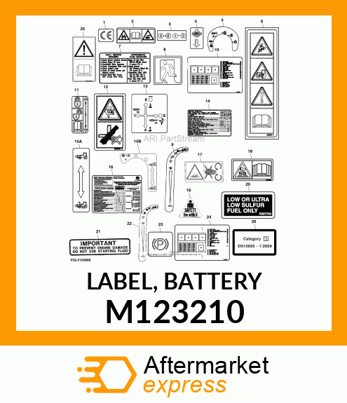 LABEL, BATTERY M123210