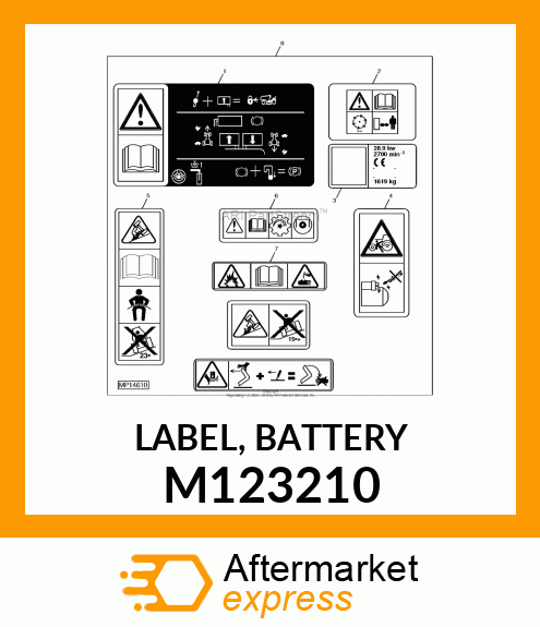 LABEL, BATTERY M123210