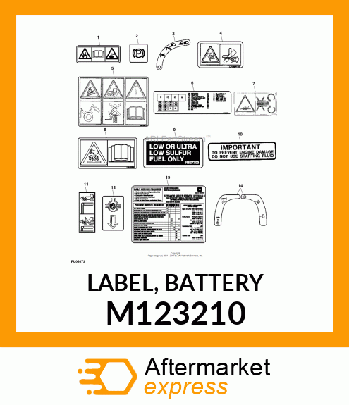 LABEL, BATTERY M123210