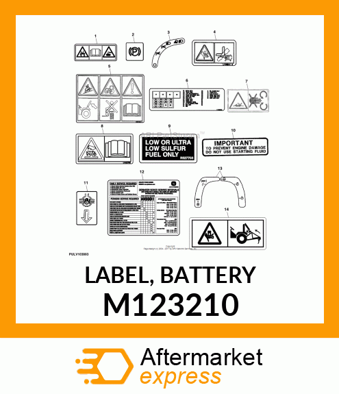 LABEL, BATTERY M123210