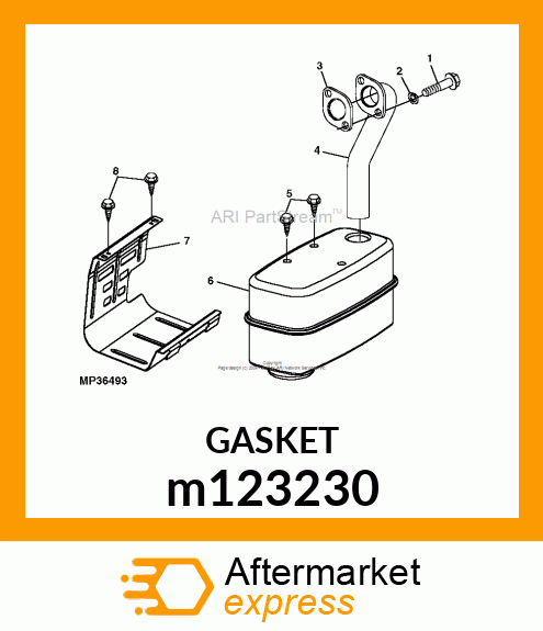 GASKET, GASKET, EXHAUST m123230