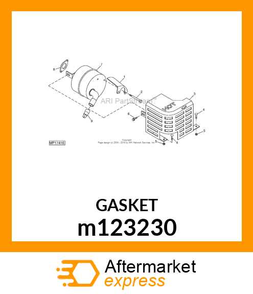 GASKET, GASKET, EXHAUST m123230