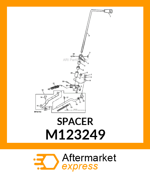 SPACER, SPACER, PTO LEVER M123249