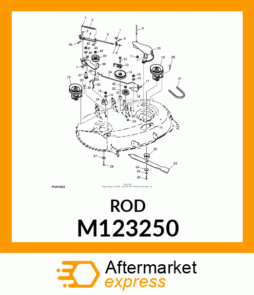 ROD, PTO SPRING (42" amp; 46") # M123250