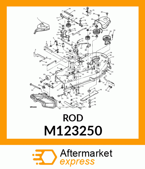 ROD, PTO SPRING (42" amp; 46") # M123250