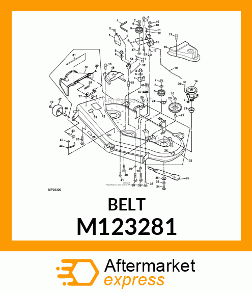 BELT, MOWER DRIVE (46") M123281