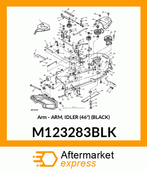 Arm - ARM, IDLER (46") (BLACK) M123283BLK