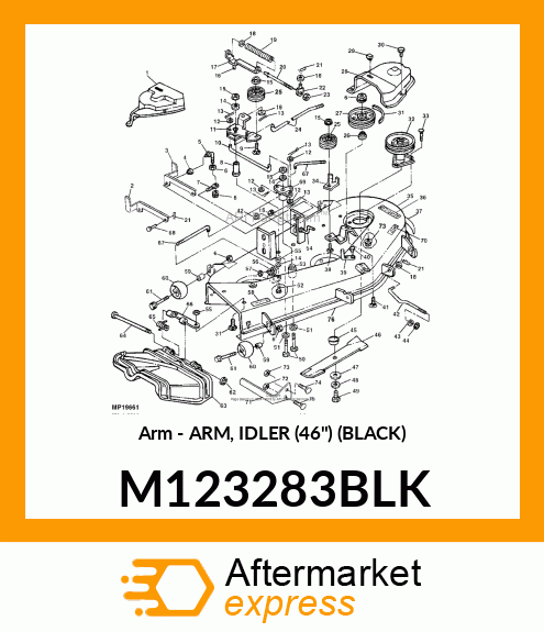 Arm - ARM, IDLER (46") (BLACK) M123283BLK