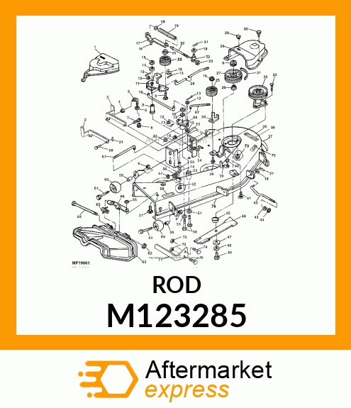 Rod Lh Long Brake 46" M123285