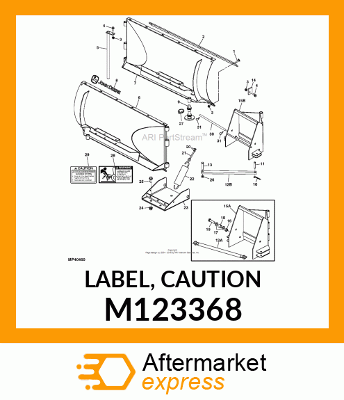 LABEL, CAUTION M123368