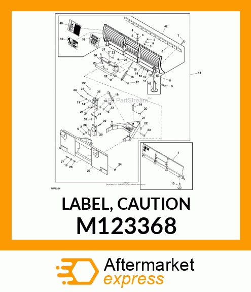 LABEL, CAUTION M123368