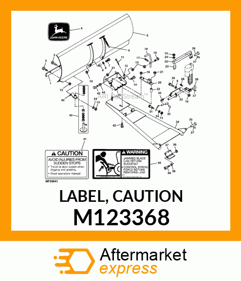 LABEL, CAUTION M123368