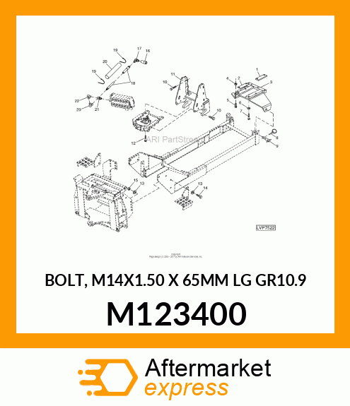 BOLT, M14X1.50 X 65MM LG GR10.9 M123400