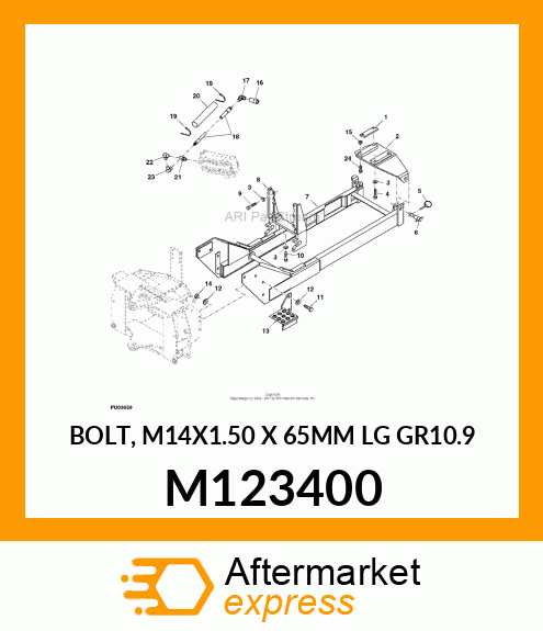 BOLT, M14X1.50 X 65MM LG GR10.9 M123400