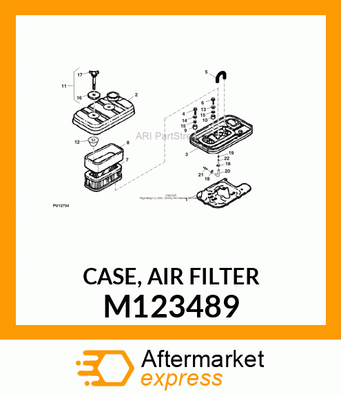 CASE, AIR FILTER M123489