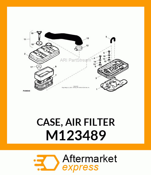 CASE, AIR FILTER M123489