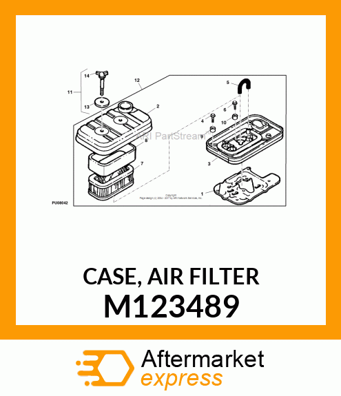 CASE, AIR FILTER M123489