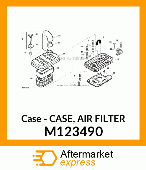 Case - CASE, AIR FILTER M123490