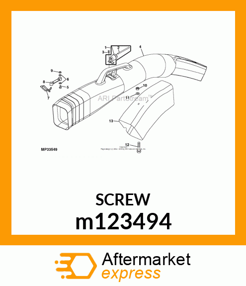 SCREW, M3.5 X 10 HI m123494