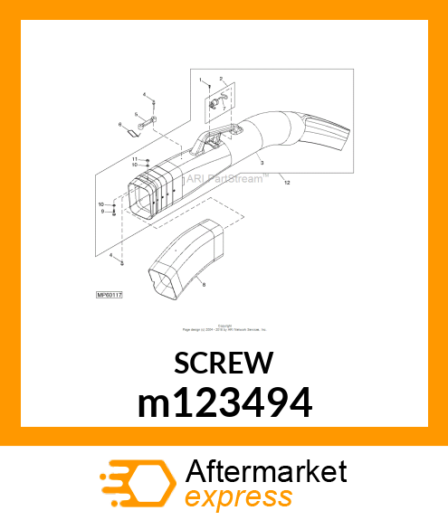 SCREW, M3.5 X 10 HI m123494