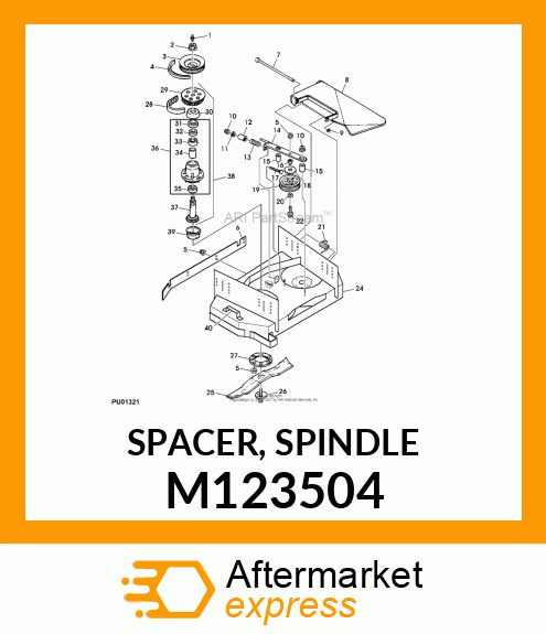 SPACER, SPINDLE M123504