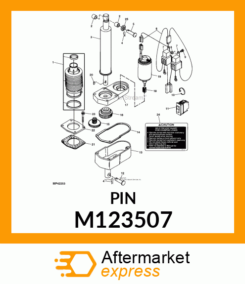 PIN FASTENER, PIN, CYLINDER CLEVIS M123507