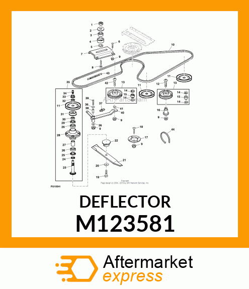 DEFLECTOR, DEFLECTOR, UPPER M123581