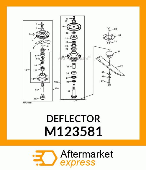 DEFLECTOR, DEFLECTOR, UPPER M123581