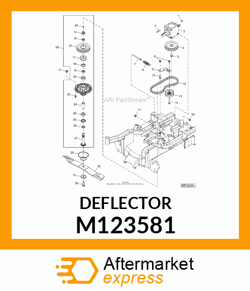 DEFLECTOR, DEFLECTOR, UPPER M123581