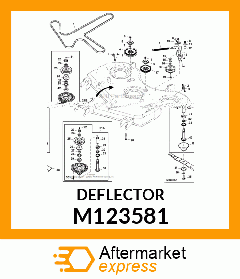 DEFLECTOR, DEFLECTOR, UPPER M123581