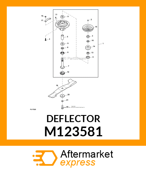 DEFLECTOR, DEFLECTOR, UPPER M123581