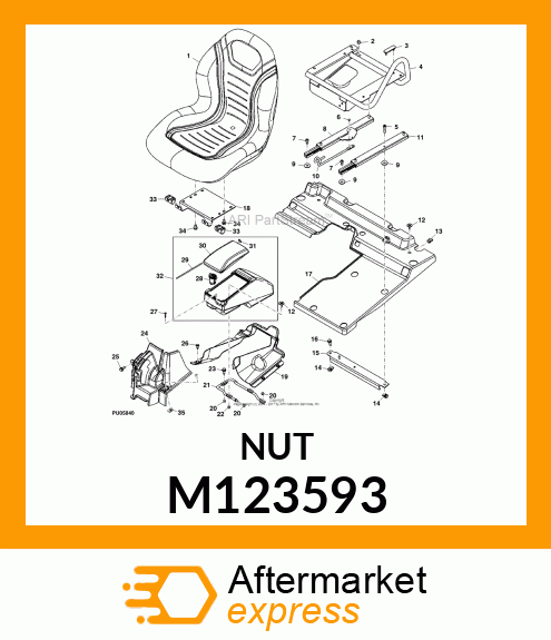 LOCK NUT, NUT, CLAMP M123593