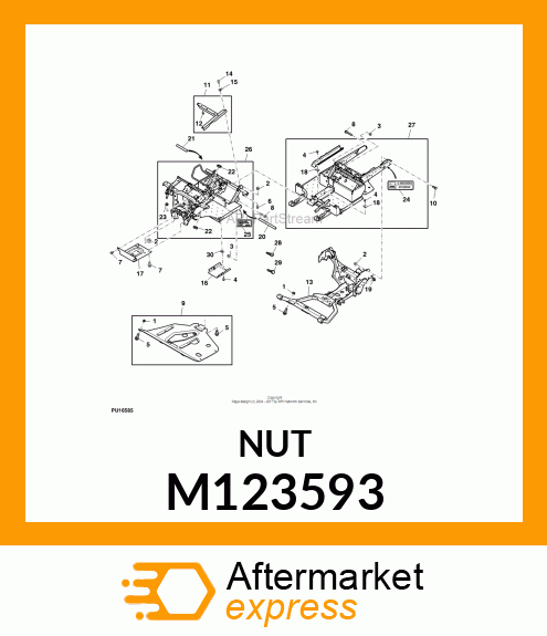 LOCK NUT, NUT, CLAMP M123593