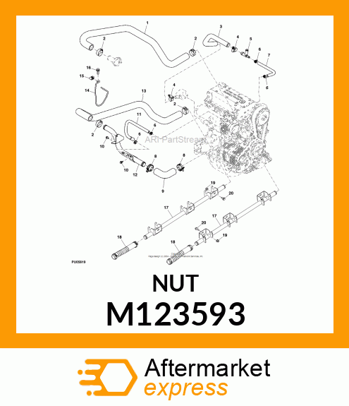 LOCK NUT, NUT, CLAMP M123593