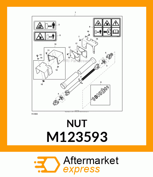 LOCK NUT, NUT, CLAMP M123593