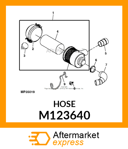 HOSE, OUTLET 4X2 M123640