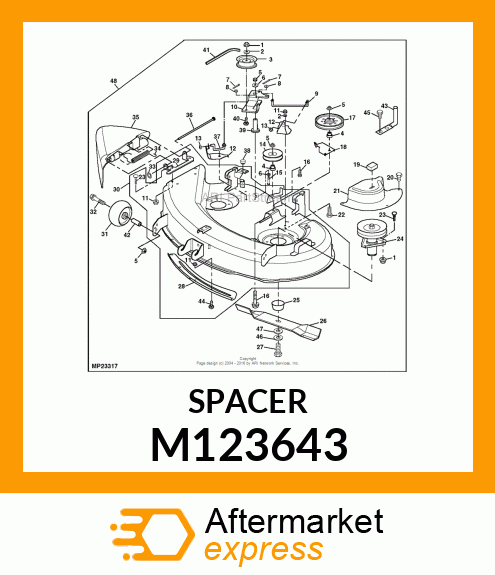 SPACER, SPLIT M123643