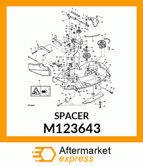 SPACER, SPLIT M123643