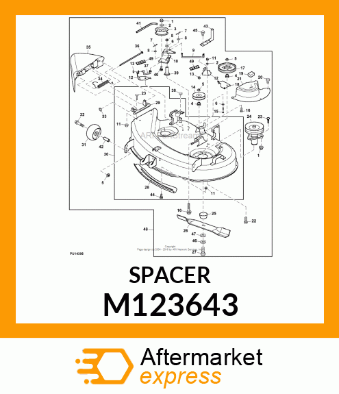 SPACER, SPLIT M123643