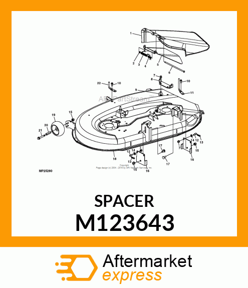 SPACER, SPLIT M123643