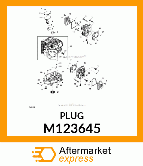 FITTING, PLUG M123645