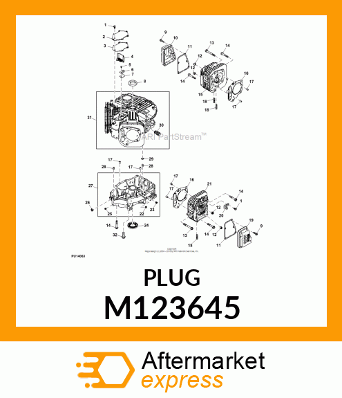 FITTING, PLUG M123645