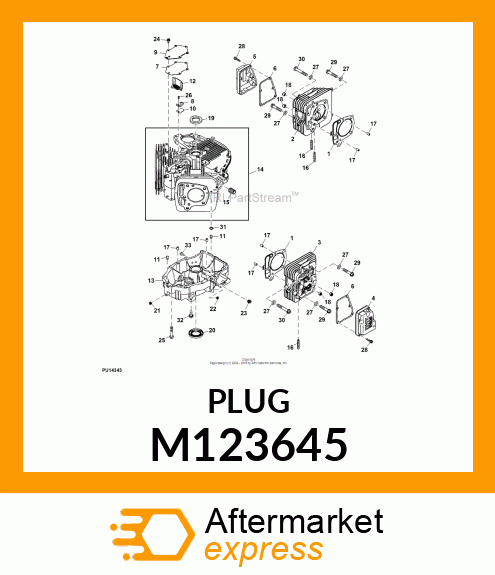 FITTING, PLUG M123645