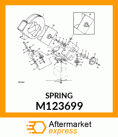 SPRING, IDLER 38PF M123699