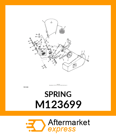 SPRING, IDLER 38PF M123699